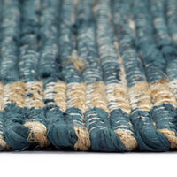 Thumbnail for Teppich Handgefertigt Jute Blau 80x160 cm