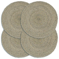 Thumbnail for Tischsets 4 Stk. Uni Grau 38 cm Rund Jute