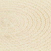 Thumbnail for Tischsets 4 Stk. Uni Natur 38 cm Rund Baumwolle
