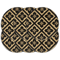 Thumbnail for Tischsets 6 Stk. Schwarz 38 cm Rund Jute