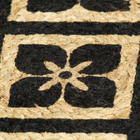 Thumbnail for Tischsets 6 Stk. Schwarz 38 cm Rund Jute