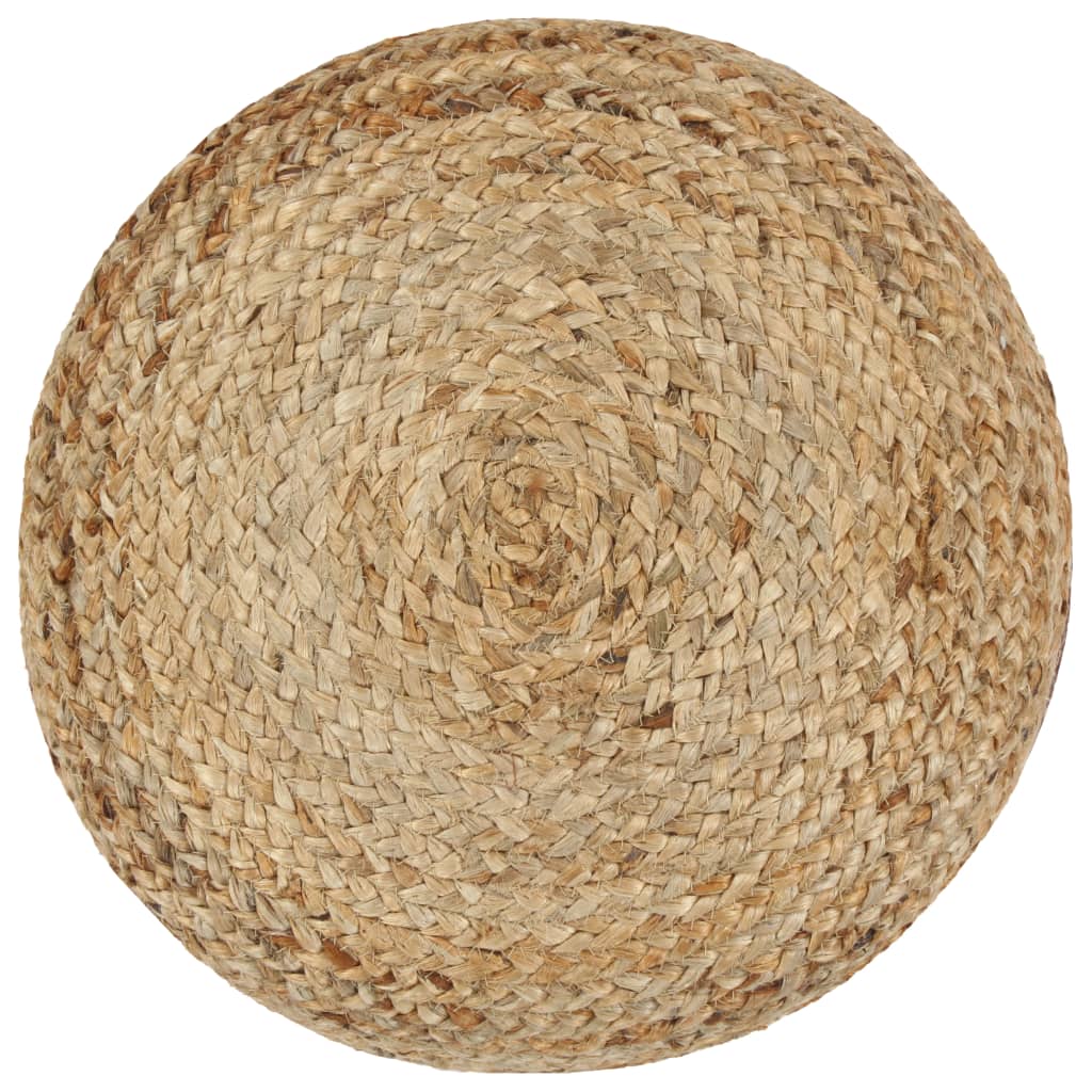Handgefertigter Sitzpuff Braun 40 x 45 cm Jute