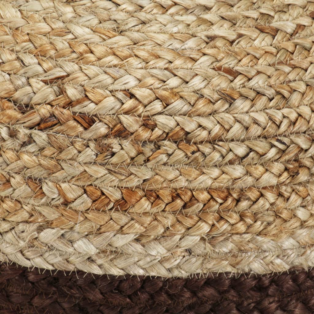 Handgefertigter Sitzpuff Braun 40 x 45 cm Jute