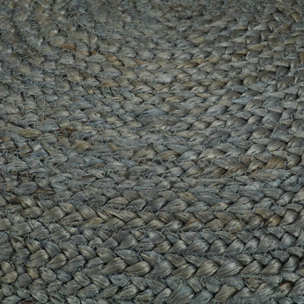 Handgefertigter Sitzpuff Olivgrün 45 x 30 cm Jute