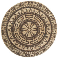 Thumbnail for Handgefertigter Sitzpuff Braun 45 x 30 cm Jute