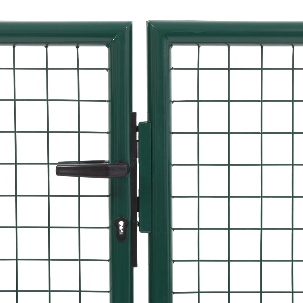 Gartentor Stahl 350 x 150 cm Grün