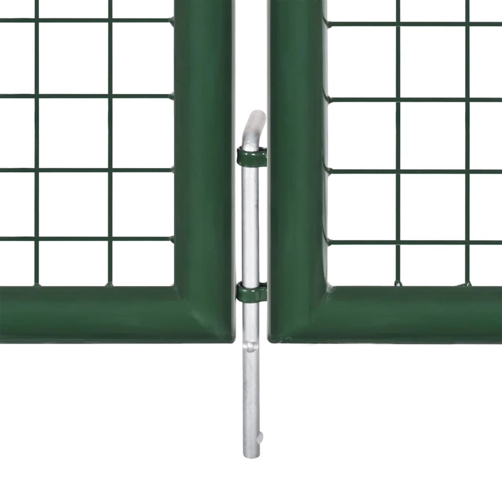 Gartentor Stahl 350 x 150 cm Grün
