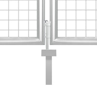 Thumbnail for Gartentor Stahl 400 x 150 cm Silbern