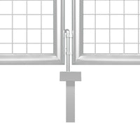 Thumbnail for Gartentor Stahl 500×150 cm Silbern