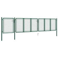 Thumbnail for Gartentor Stahl 75x495 cm Grün
