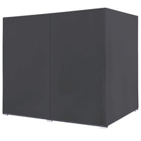 Thumbnail for Outdoor-Lounge-Bett mit Vorhängen Poly Rattan Grau