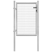 Thumbnail for Gartentor Verzinkter Stahl 105x150 cm Silbern