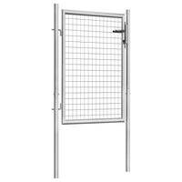Thumbnail for Gartentor Verzinkter Stahl 105x150 cm Silbern