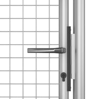 Thumbnail for Gartentor Verzinkter Stahl 105x150 cm Silbern