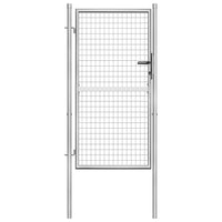 Thumbnail for Gartentor Verzinkter Stahl 105x200 cm Silbern