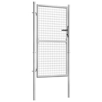 Thumbnail for Gartentor Verzinkter Stahl 105x200 cm Silbern