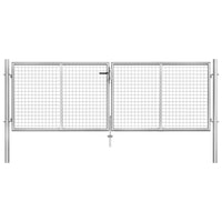 Thumbnail for Gartentor Verzinkter Stahl 306 x 125 cm Silbern