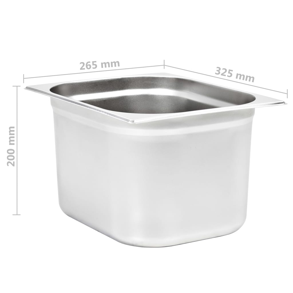 Gastronormbehälter 2 Stk. GN 1/2 200 mm Edelstahl
