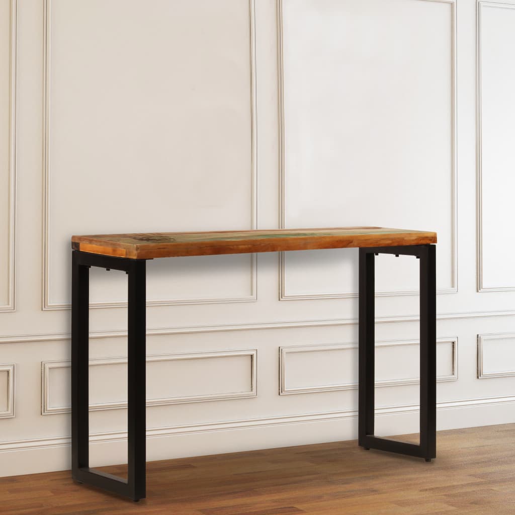 Konsolentisch 120x35x76 cm Altholz und Stahl