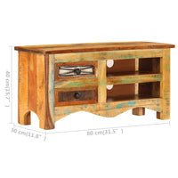 Thumbnail for TV-Schrank 80x30x40 cm Altholz Massiv