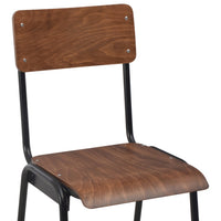 Thumbnail for Barhocker 2 Stk. Braun Massives Sperrholz Stahl