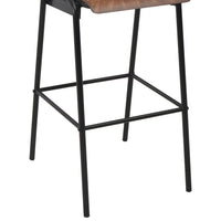 Thumbnail for Barhocker 2 Stk. Braun Massives Sperrholz Stahl