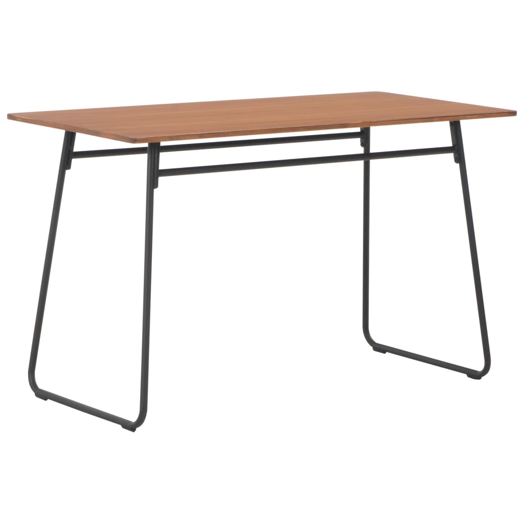 Esstisch Braun 120×60×73 cm Massives Sperrholz Stahl