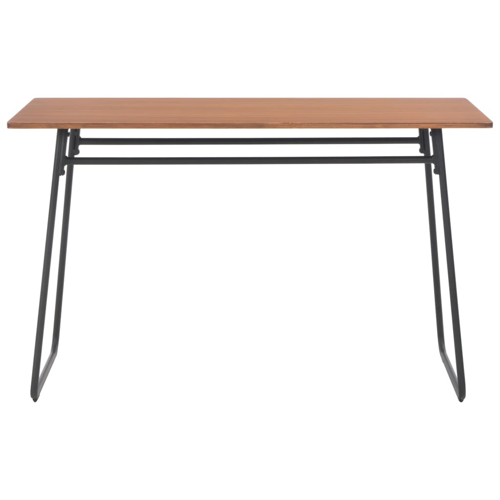 Esstisch Braun 120×60×73 cm Massives Sperrholz Stahl