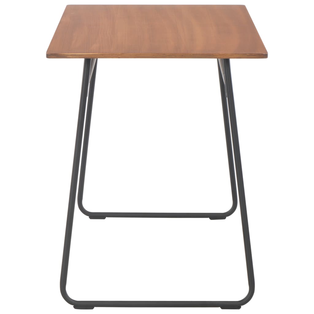 Esstisch Braun 120×60×73 cm Massives Sperrholz Stahl