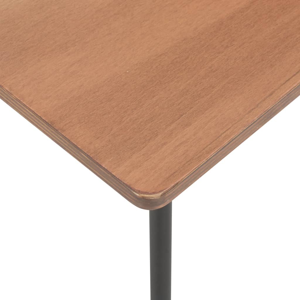 Esstisch Braun 120×60×73 cm Massives Sperrholz Stahl