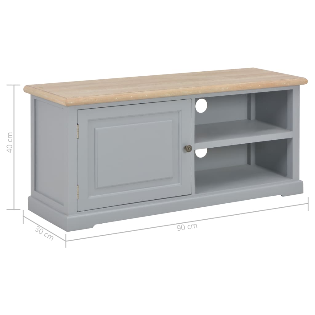 TV-Schrank Grau 90 x 30 x 40 cm Holz