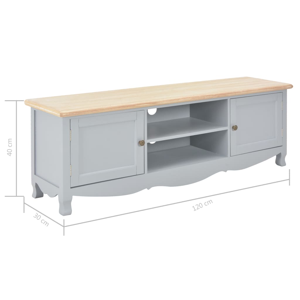 TV-Schrank Grau 120×30×40 cm Holz