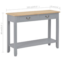 Thumbnail for Konsolentisch Grau 110 x 35 x 80 cm Holz