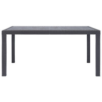 Thumbnail for Gartentisch Braun 150 x 90 x 72 cm Kunststoff Rattan-Optik
