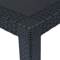 Thumbnail for Gartentisch Anthrazit 220 x 90 x 72 cm Kunststoff Rattan-Optik