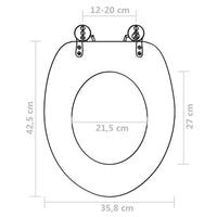 Thumbnail for Toilettensitze mit Deckel 2 Stk. MDF Braun