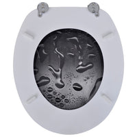 Thumbnail for Toilettensitze mit Deckel 2 Stk. MDF Wasser