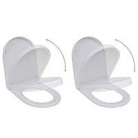 Thumbnail for Toilettensitze mit Absenkautomatik 2 Stk. Kunststoff Weiß