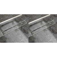 Thumbnail for Lineare Duschrinnen 2 Stk. 730 x 140 mm Edelstahl