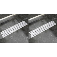 Thumbnail for Lineare Duschrinnen 2 Stk. Linien 530 x 140 mm Edelstahl