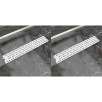 Thumbnail for Lineare Duschrinnen 2 Stk. Linien 630 x 140 mm Edelstahl