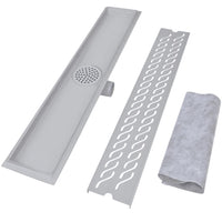 Thumbnail for Lineare Duschrinnen 2 Stk. Wellen 730 x 140 mm Edelstahl