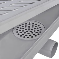 Thumbnail for Lineare Duschrinnen 2 Stk. Wellen 730 x 140 mm Edelstahl