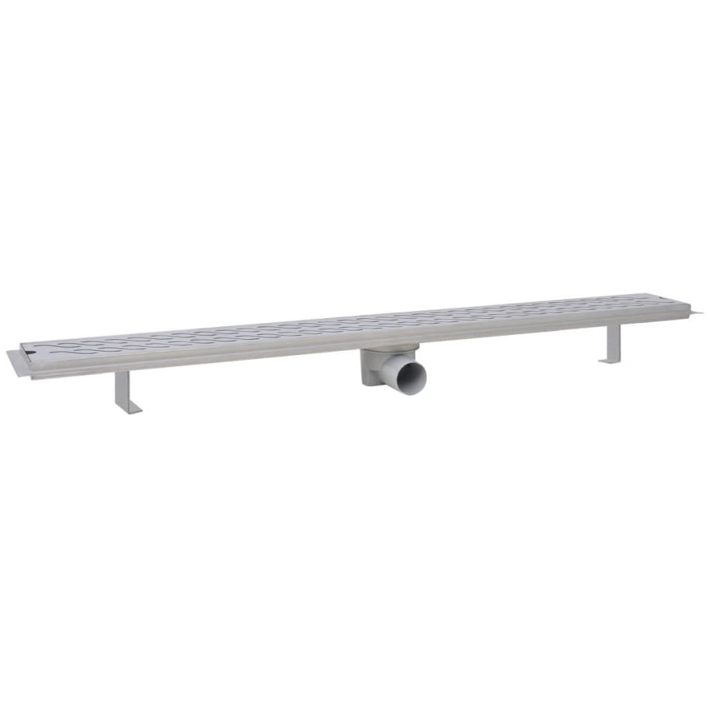 Lineare Duschrinnen 2 Stk. Wellen 1030 x 140 mm Edelstahl