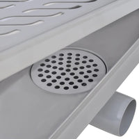 Thumbnail for Lineare Duschrinnen 2 Stk. Wellen 1030 x 140 mm Edelstahl