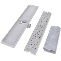 Thumbnail for Lineare Duschrinnen 2 Stk. Blasen 630 x 140 mm Edelstahl