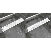 Thumbnail for Lineare Duschrinnen 2 Stk. Blasen 630 x 140 mm Edelstahl