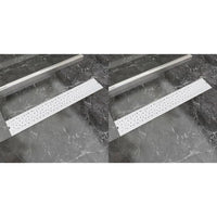Thumbnail for Lineare Duschrinnen 2 Stk. Blasen 730 x 140 mm Edelstahl