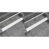 Thumbnail for Lineare Duschrinnen 2 Stk. Blasen 930 x 140 mm Edelstahl