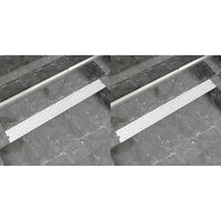 Thumbnail for Lineare Duschrinnen 2 Stk. Blasen 1030 x 140 mm Edelstahl